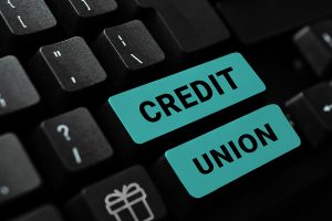 Text showing inspiration Credit Union. Business showcase cooperative association that makes small loans to members