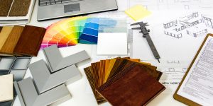 Renovation. Renovation home. Renovation concept. Home remodel material. Interior home remodeling color selection. Samples of home renovation materials. Interior home renovation.
